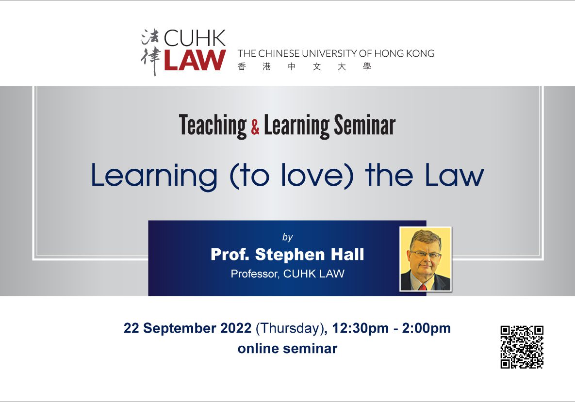 CUHK LAW Teaching And Learning Seminar Series Learning to Love The cuhk-law-teaching-and-learning-seminar-series-learning-to-love-the