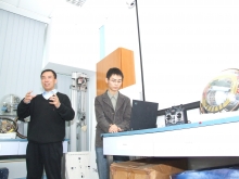 Prof Xu (left) introduces his new research projects