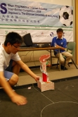 In IRIS2, students had to build their own robots to compete in a soccer game