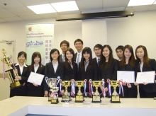 The champion teams of the three case competitions