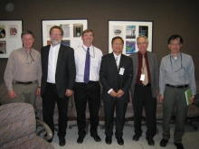 Professor Lin Hui (3rd right) with chief scientists and officers of the Space and Earth Sciences Research Laboratory of NASA Ames Center after his seminar talk.