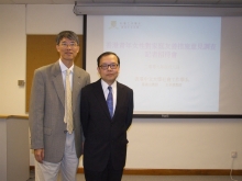 Prof. Tang Kwong-leung, Professor of Social Work (right) and Prof. Wong Chack-kie, Professor, Department of Social Work, CUHK