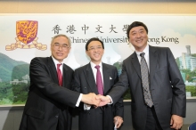 From left: Prof. Lawrence J. Lau, Dr. Vincent Cheng and Prof. Joseph Sung