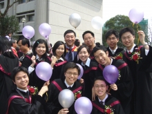 A joyful moment – Prof. Joseph Sung shares the jubilation of fresh graduates