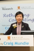 Professor Helen Meng, Associate Dean of Research, Faculty of Engineering, CUHK and Co-Director, CUHK MoE - Microsoft Key Laboratory of Human-Centric Computing and Interface Technologies gives a closing remark