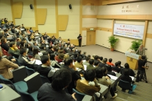 Over a hundred guests attend the lecture