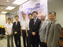 (From left) Prof. Winnie Mak, Associate Professor, Department of Psychology; Prof. Ng Kai Hon, Assistant Professor, Department of Government and Public Administration; Prof. Ma Ngok, Associate Professor, Department of Government and Public Administration; Prof. Ng Sai Leung, Director, Centre for Quality of Life and Associate Professor, Department of Geography and Resource Management; Prof. Chong Tai Leung, Associate Professor, Department of Economics; Prof. Paul Lee, Dean of Social Science and Professor, School of Journalism and Communication; and Prof. Ting Kwok Fai, Professor, Department of Sociology, CUHK