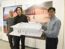 (From right) Prof. Ho Puay-peng, Director, School of Architecture, CUHK; Prof. Zhu Jingxiang, Associate Professor, School of Architecture, CUHK; and Mr. Victor Choi, Hong Kong Dragon Culture Charity Fund