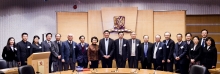 A group photo of the delegation and CUHK Vice-Chancellor Prof. Joseph Sung (9th left), Pro-Vice-Chancellors Prof. Jack Cheng (6th right) and Prof. Henry Wong (5th left), Associate Pro-Vice-Chancellor Prof. Xu Yangsheng (5th right), as well as professors from the Faculties of Medicine, Engineering and Science