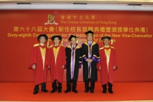 (From left) Dr. Gerald Chan Lok-chung, Prof. Xu Guanhua, Dr. Vincent H.C. Cheng, Prof. Joseph J.Y. Sung, and Dr. Edgar Cheng Wai-kin