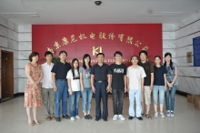 Eric Leong (5th right) and his colleagues on the last working day of his internship