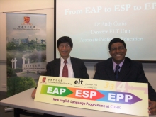 Prof. Kenneth Young (left), Pro-Vice-Chancellor, and Prof. Andy Curtis, Director of the English Language Teaching Unit, CUHK