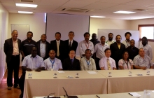 A group photo of Prof. Lin Hui (third right, front row), UN ESCAP officials and trainees of the training programme.