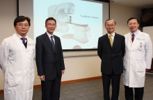 From left: Dr. Michael KAM, Consultant, Department of Clinical Oncology, Prince of Wales Hospital; Dr. FUNG Hong, Hospital Chief Executive, Prince of Wales Hospital; Prof. FOK Tai Fai, Dean of Medicine, CUHK; and Prof. Anthony CHAN, Chairman, Department of Clinical Oncology, CUHK.