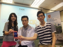 Prof. Patrick Lee, Assistant Professor, Department of Computer Science and Engineering, CUHK (middle), and his students Michael Lee (right) and Lee Ching-ching.