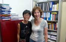 在荷兰乌特勒支大学进行研究的庄祥君与指导老师Prof. dr. Sonja de Leeuw合照。