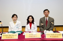 (From Left) Dr Jenny Shun Wah LEE and Dr Elsie HUI, Associate Consultant and Chief of Service, Department of Medicine and Geriatrics, Shatin Hospital, respectively; and Professor Timothy Chi Yui KWOK, Professor, Division of Geriatrics, Department of Medicine and Therapeutics, CUHK