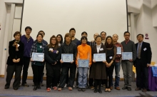 A group photo of presenters with the representatives of the deaf associations