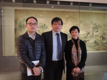 The Art Museum and the Department of Chinese Language and Literature of CUHK jointly present the exhibition 'Notable Horses in Chinese Culture: Celebrating the Year of the Horse'.  (From left) Prof. Poon Ming-kay, Associate Professor and Prof. Ho Che-wah, Chairman of the Department of Chinese Language and Literature, and Prof. Xu Xiaodong, Associate Director of the Art Museum, CUHK.