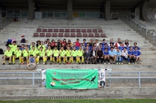 A joint team of staff members representing nine universities in Seoul and Busan has a friendly soccer game with the Staff Football Team of CUHK.