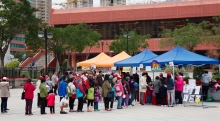 The game booths in the Love Your Neighbour Carnival draws warm public response.