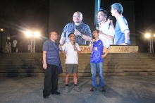 Mr. Allan Au Ka-lun, MC (middle), Mr. Ivan Choy Chi-keung (left) and Prof. Ma Ngok, guest commentators of the event.