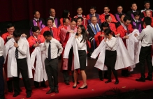 In the inaugural ‘White Coat Ceremony’, over 200 medical freshmen are conferred white coats, signifying their entrance into the medical profession.