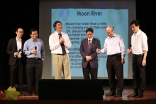 Prof. Joseph Sung sings 《Moon River》with colleagues.