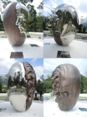 The Sculpture ‘The Integration’ in CUHK Golden Jubilee Alumni Garden.