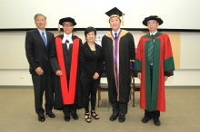 (From right) Prof. FUNG Tung, Associate Vice-President, CUHK; Prof. Joseph J.Y. SUNG, Vice-Chancellor, CUHK; Ms Mary Yao; Prof. Edward NG, Yao Ling Sun Professor of Architecture; and Prof. Nelson CHEN, Director, School of Architecture, CUHK, pose for a group photo at the inaugural lecture of Yao Ling Sun Professorship of Architecture.