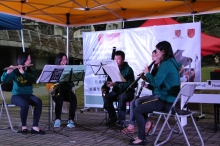 Five members of the Chung Chi Wind Orchestra perform Pytor Ilyich Tchaikovsky's famous score The Nutcracker at the Ceremony.