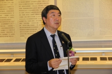 Prof. Joseph Sung, Vice Chancellor and President of CUHK delivers a speech.