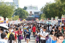 The Orientation Day for Undergraduate Admissions of CUHK draws 65 thousand visitors to the campus.