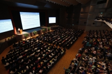 The admission talk attracts a full house of audience.