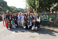 The students visit the Five-harbour District in Tainan to explore unique characteristics of Tainan and its cultural innovation and preservation work