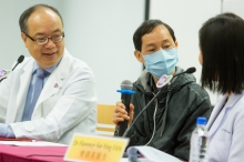 Mr. Wu (middle) describes the left side of his body felt numb when he had a minor stroke, like being ‘possessed by a spirit’.