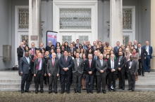 Representatives from member universities gather for a group photo at the WUN Conference and AGM 2016 in Maastricht