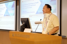 Prof. Lin Hui, Director of the Institute of Space and Earth Information Science, CUHK delivers a welcome speech.