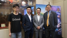 (From right) Prof. Wong Kam-fai, Associate Dean (External Affairs) of CUHK Faculty of Engineering; Dr. Alan Lam Hiu-fung, Mr. Martin Tsang Wai-wah, and Mr. Tab Tsang Ka-chun.