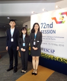 The CUHK interns serve as volunteers in the 72nd annual session of UNESCAP.