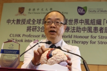 Prof. Lawrence Ka Sing WONG explains ‘Pulse-Magnetic-Stimulation’ can help on the recovery of motor function of the disabled upper limb after stroke by blood flow augmentation to the brain and stimulation of surviving brain cells.