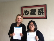 Prof. Catherine McBride (left) and Ms. Judy Leung, Department of Psychology, CUHK.