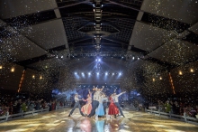 Mrs. Susan Tang, Ms. Shelley Lee, Mrs. Pauline Chan, Ms. Melissa Kaye Pang, Ms. Elly Tsang and Dr. Philip Wong perform "Night Shanghai" dancing.