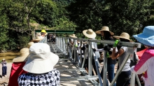 Nine CUHK students build bridge with companions from three other universities.