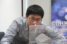 The levitation actuator applying near-field acoustic levitation, developed by Prof. Guo Ping, can move in any plain surface. It casts off the limitation of existing magnetic and air levitation technology which needs track for movement.