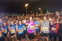 A group photo of Prof. Joseph Sung and CUHK runners