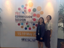 CUHK interns as volunteers in the 73rd UNESCAP Commission Session.