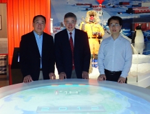 (From left) Professor David Chen Yongqin and Professor Gabriel Lau Ngar-Cheung from CUHK, and Dr Li Jianfeng from HKBU