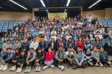 A group photo of participants of the I·CARE Social Service Day: Playing a University Student for a Day