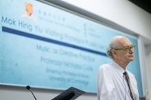 Prof. Nicholas Cook, Emeritus Professor of Music of the University of Cambridge, delivers a public lecture on “Music as Creative Practice” under the Mok Hing Yiu Visiting Professorship Scheme supported by Mok Hing Yiu Charitable Foundation.